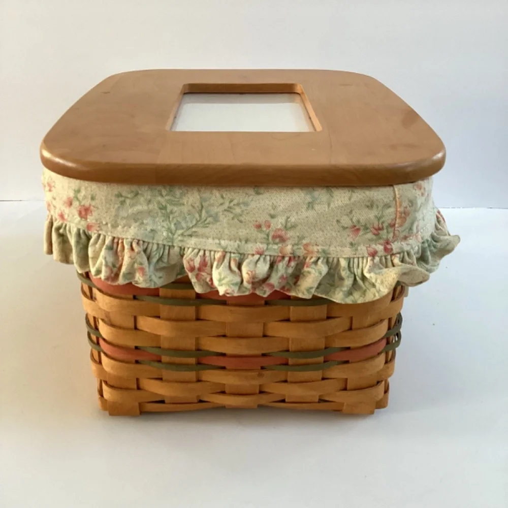 Longaberger 2002 Mother's Day Moms Memories Photo Basket Tie-on Lid Liner